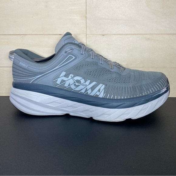 Hoka Other - Hoka Bondi 7 Grey Men's Size 11 Running Shoes Sneakers 1110518 WDDS
